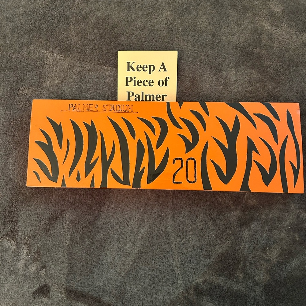 Princeton University Palmer Stadium Orange and Black Decorative Sign